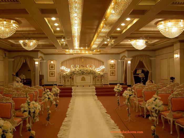 Inside a Korean wedding hall