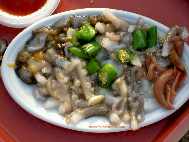 Korea raw octopus