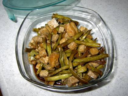 adobong sitaw with tofu
