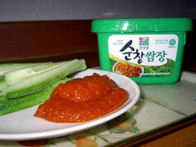 cucumber with ssamjang
