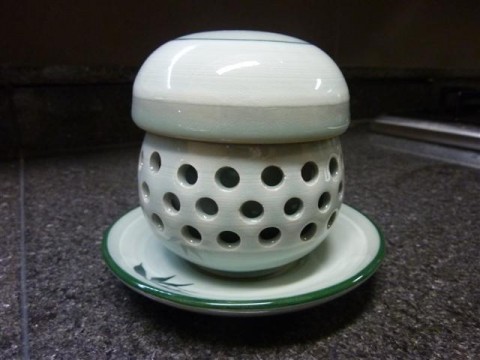 Korean celadon tea cup set One of our eight-year old Korean tea cup set