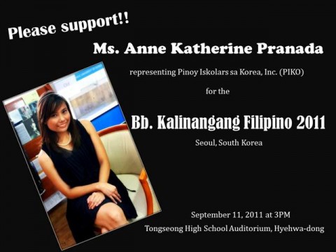 Vote for Ms. Anne Katherine Pranada for Bb. Kalinangan Vote for Ms. Anne Katherine Pranada for Bb. Kalinangan