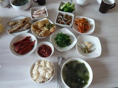 miyeok breakfast Seaweed soup - traditional Korean meal for birthdays
