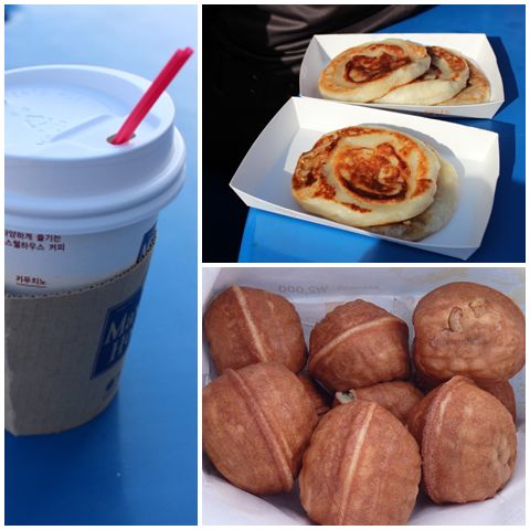Korean highway rest stops Hot americano, ho tteok and hodu kwaja