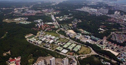 Aerial view of Postech University