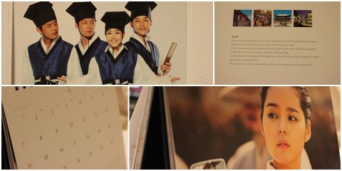 Each month has four pages: two pages for the drama, calendar month and info on Korea.