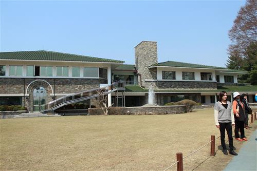Rear view of the main residence building