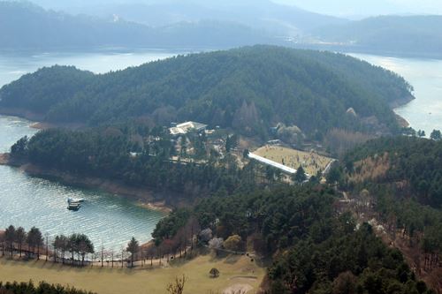 A view of the main building from the observatory.