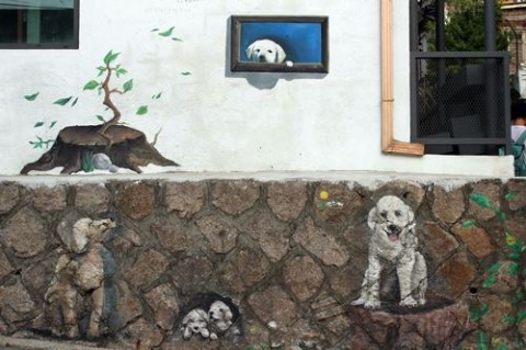 Doggies waiting for their owner