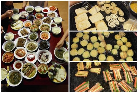 Dinner on the eve of Chuseok and the "jeon" we prepare.