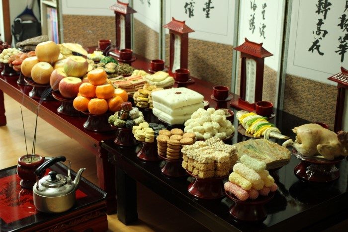 Ancestral table for Seollal