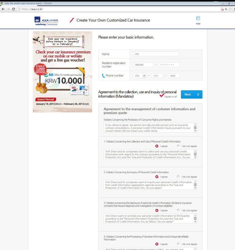 AXA Direct Car Insurance Service Now Available to Expats in ENGLISH Buhay Korea