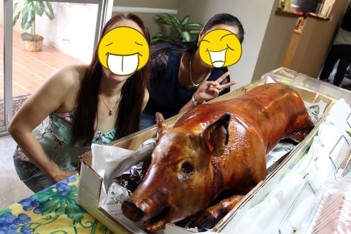 What's a Pinoy party without a lechon?