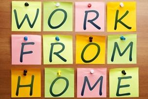 Work from home ad made by post it